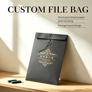 A4 Custom Paper Document Envelope, Business Paper File Bag for Office Proposal Contract Packaging